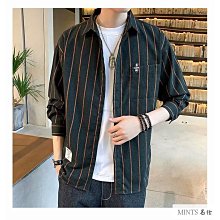 M-5XL 男士襯衫 長袖條紋 上衣 翻領休閒百搭 打底衫外套  4色 高質量 男士衣著-潮男服飾 歷史價格詳細信息