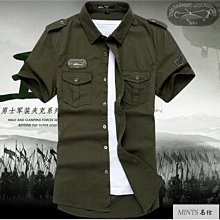 大碼軍裝工裝襯shan 工作襯shan 戶外男裝長袖襯shan休閒襯yi男士商務修身潮男軍yi風單口袋款 歷史價格詳細信息