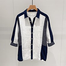 夏季亞麻襯shan 七分袖簡約襯shan男 日系休閑寬松上yi 襯shan男 文藝襯shan男 立領棉麻襯yi 潮流男裝 歷史價格詳細信息