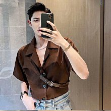 個性設計感襯衫男女馬甲拼接撞色兩件裝長袖項鍊高街bf潮小眾襯衣 歷史價格詳細信息