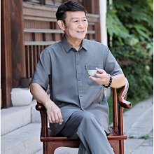 冰絲短袖襯衫男 民族風立領盤扣漸變色寬鬆 大尺碼襯衫 冰絲短袖襯衫中國風復古唐裝休閒服大尺碼唐裝 漢服 茶服 男士上衣男 歷史價格詳細信息