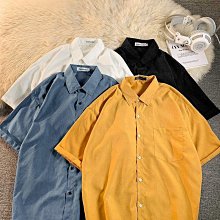 短袖襯衫男夏季外套韓版潮流寬鬆帥氣港風五分袖5分襯衣休閒百搭 短袖襯衫 襯衫男(W1232)-潮流e線 歷史價格詳細信息