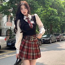 學院風甜嗑制服百褶裙收腰顯瘦襯衫套裝日系女夏季短袖上衣速賣通 歷史價格詳細信息