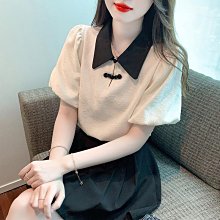 法式白襯衫女夏季短袖設計感小眾襯衣高級感別致漂亮上衣女-格林賣場 歷史價格詳細信息