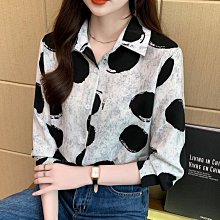 波點襯衫男短袖寬鬆韓版休閒圓點襯衫痞帥免燙 歷史價格詳細信息