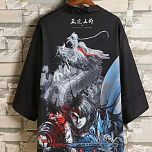 中國風外套男七分袖唐裝漢服夏薄款寬鬆日系小外套道袍和服亞麻上衣男士襯衫新款日式-時尚男裝 歷史價格詳細信息