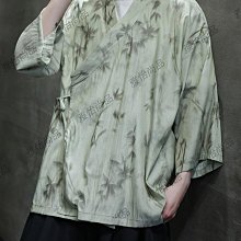 道袍外套男夏季薄款新中式民國風大碼男裝短袖襯衫漢服唐裝中山裝-雅怡尚品 歷史價格詳細信息