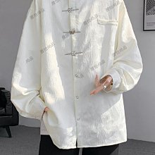 新中式男裝禪意暗紋盤扣對襟長袖襯衫國風立領黑色高級感唐【超齡男裝】 歷史價格詳細信息