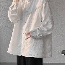 新中式國風男裝2024新款短袖襯衫夏古風編織盤扣唐裝漢元素道袍-雅怡尚品 歷史價格詳細信息