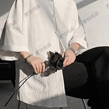 新品 男生棉麻七分袖襯衫 港風情侶立領襯衫 M-2XL日系男生襯衫 純色男生七分袖襯衫 男襯衣罩衫 男士襯衫外套 休閒襯 歷史價格詳細信息