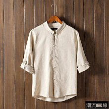 立領棉麻襯衫 唐裝男 亞麻長袖 上衣 漢服 中老年 復古 居士服 唐中式 歷史價格詳細信息
