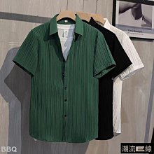 夏季短袖襯衫男 韓版修身襯衫 潮流休閒襯衣◇□♙夏季七分袖襯衫男薄款韓版修身潮流帥氣學生立領短袖白襯衣中 歷史價格詳細信息