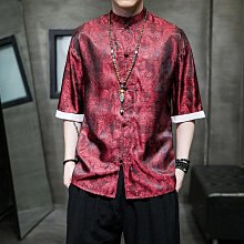 新款中國風復古短袖男士T恤刺繡大碼胖子半袖唐上衣服男 短袖上衣 男生衣服-真男人專賣店 歷史價格詳細信息