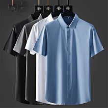 短袖襯衫男 冰絲襯衫 素色襯衫 夏季襯衫 寬鬆韓版襯衣 短袖襯衫外套 潮流帥氣男韓版學生中袖夏裝 歷史價格詳細信息