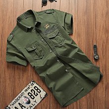 休閒純棉寸衫外套男 M-4L 三色入 港風寬鬆襯衫男 痞帥工裝襯衫男 日系復古短袖襯衫男    最大的網路物市集天 歷史價格詳細信息