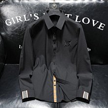 站輕奢休閒男士長袖襯衫秋季新款小蜜蜂繡花時尚青年專櫃襯衣 歷史價格詳細信息