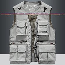 夏季馬甲男多口袋釣魚馬夾春夏薄款攝影休閑戶外背心男士網眼外套-心願便利店 歷史價格詳細信息