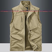 男士馬甲 春季薄款立領馬甲男大碼寬松無袖速干背心戶外登山多袋工裝馬夾潮 歷史價格詳細信息