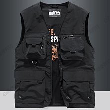 戰術馬甲春季攝影釣魚馬甲多口袋大碼寬松馬夾背心戶外登山垂釣速干男外套 歷史價格詳細信息