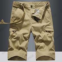夏季男士多口袋工裝休閑短褲水洗紗卡復古五分褲寬松大褲衩 歷史價格詳細信息