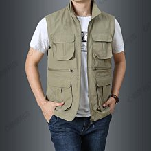 馬甲男 背心外套男 速干馬甲男春秋薄款背心寬松大碼多口袋戶外登山釣魚攝影坎肩外套 歷史價格詳細信息