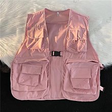 工裝機能風背心馬甲外穿男ins港風外套薄款夏季潮牌嘻哈馬夾外套機能背心-雅怡尚品 歷史價格詳細信息