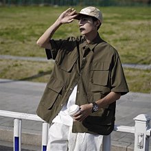 機能工裝短袖襯衫男 M-2XL  兩色入 港風素色POLO衫男 戶外機能輕薄口袋襯衫男 復古套頭短袖襯衫男 歷史價格詳細信息