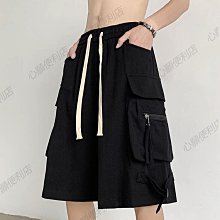 美式潮牌機能風多口袋工裝短褲男夏季薄寬松直筒運動闊腿五分褲子-心願便利店 價格比較,價格查詢,歷史價格詳細信息