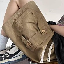 夏季男士多口袋工裝休閑短褲水洗紗卡復古五分褲寬松大褲衩 歷史價格詳細信息