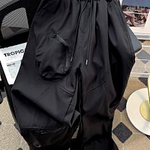 戶外機能沖鋒褲子男春秋季美式高街工裝褲設計感直筒休閑長褲潮 歷史價格詳細信息