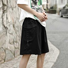 日系男裝 工裝短褲男夏季新款運動飄帶設計五分休閑褲子 歷史價格詳細信息