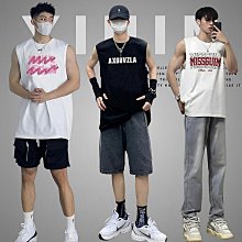 寬鬆坎肩背心男 素面背心 夏天衣服 無袖t恤 無袖上衣 背心男 運動背心 跑步T百搭男生背心 歷史價格詳細信息