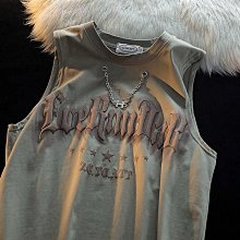 美式高街背心男款水洗做舊坎肩100純棉無袖T恤街頭夏季馬甲-毛毛男裝 歷史價格詳細信息