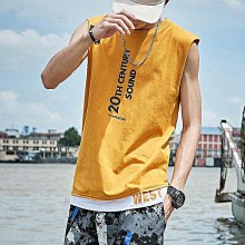 背心男士夏季新款韓版無袖T恤打底運動薄款寬鬆學生坎肩馬甲個性男裝男性衣服休閒服飾『FE16899』『愛衣閣』 歷史價格詳細信息