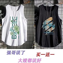 夏寬鬆健身背心男運動短袖訓練背心美式個性背心純棉無袖全棉印花-毛毛男裝 歷史價格詳細信息