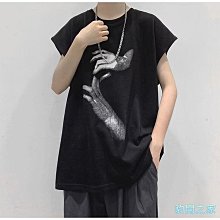 無袖t恤男夏季運動無袖上衣 背心 潮牌ins 好穿 個性馬甲夏天寬松男士坎肩短袖-毛毛男裝 歷史價格詳細信息