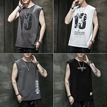 無袖T恤男夏季坎肩個性潮流嘻哈潮牌港風背心網紅ins馬甲夏天外穿-毛毛男裝 歷史價格詳細信息
