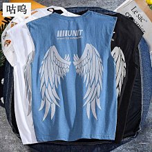 背心男夏季ins潮流無袖反光翅無袖背心 簡約潮牌背心 坎肩汗背心韓版 休閒背心 大呎碼背心 寬鬆背心 無袖t恤 男~鑫星精選 歷史價格詳細信息