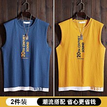 男士背心 無袖T恤男夏季運動背心潮牌ins潮/流個性馬甲夏天寬鬆男士坎肩無袖xrv满599免運 歷史價格詳細信息