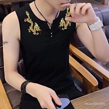 夏季新款背心男外穿潮流薄款無袖t恤男寬松坎肩港風運動籃球上衣-毛毛男裝 歷史價格詳細信息