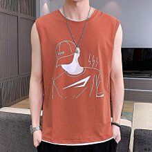 男背心 無袖t恤 無袖背心 夏天必備帥氣涼感無袖 純棉背心 運動健身背心 寬鬆背心 削肩背心-毛毛男裝 歷史價格詳細信息