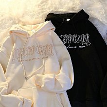 大學T 潮流歌德環狀文字印花設計 圓領長袖上衣 寬鬆落肩【TJJ3585】現貨＋預購 情侶 歷史價格詳細信息