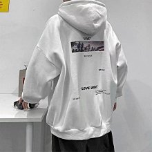 大學T 刷毛連帽 流行刷毛款 印花 大學T 情侶裝  帽T 男潮版港風 寬鬆版  長T【FIZZE】(BTW269) 歷史價格詳細信息