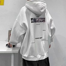 大學T 刷毛連帽 流行刷毛款 印花 大學T 情侶裝  帽T 男潮版港風 寬鬆版  長T【FIZZE】(BTW269) 歷史價格詳細信息