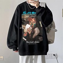 美式復古衛衣男生大學t秋冬新款寬鬆oversize落肩大學踢刷毛加絨厚460G純棉重磅大學t圓領字母印花港風潮牌休閒外套強推 歷史價格詳細信息