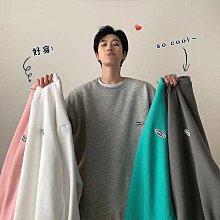 韓版寬鬆休閒長袖T恤男 男友風男士長袖T恤 大學T  圓領套頭男生長T 休閒長袖上衣百搭(BTBA010)【FIZZE】 歷史價格詳細信息