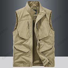 男士馬甲 春季薄款立領馬甲男大碼寬松無袖速干背心戶外登山多袋工裝馬夾潮 歷史價格詳細信息