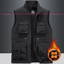 秋冬季加絨馬甲夏季男士戶外工裝背心薄款坎肩寬鬆多口袋釣魚馬夾 歷史價格詳細信息