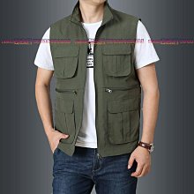馬甲男 背心外套男 速干馬甲男春秋薄款背心寬松大碼多口袋戶外登山釣魚攝影坎肩外套 歷史價格詳細信息