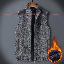 PPOK新款馬甲男開衫歐美休閑拉鏈針織外套加絨保暖青年毛背心厚款【zero潮流屋】 歷史價格詳細信息